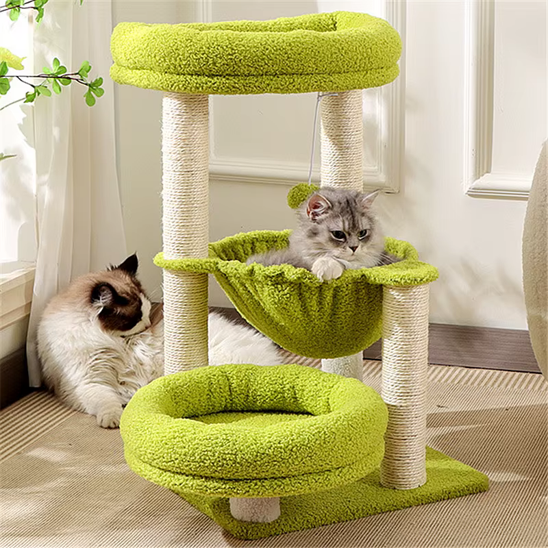 Árbol rascador para gatos de sisal y madera, protege el sofá - imagen 4