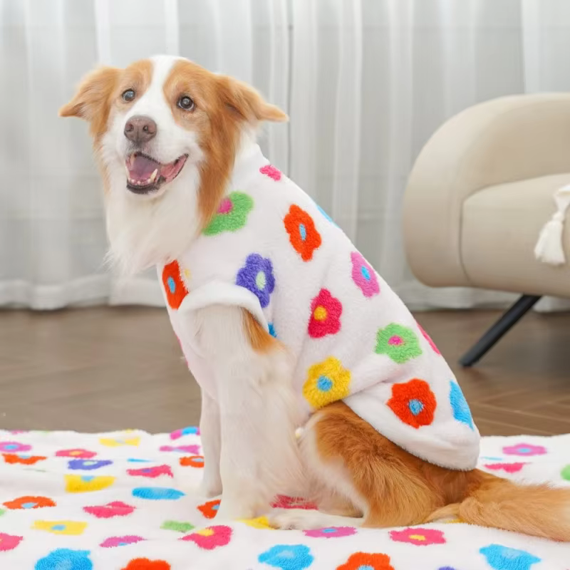 Abrigo de invierno floral para perros pequeños y grandes – chaqueta