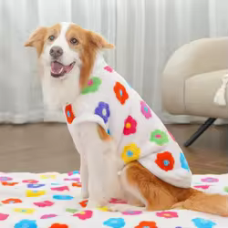Abrigo de invierno floral para perros pequeños y grandes – chaqueta