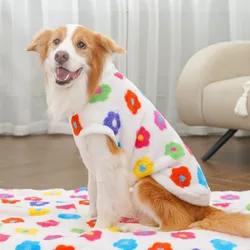 Abrigo de invierno floral para perros pequeños y grandes – chaqueta