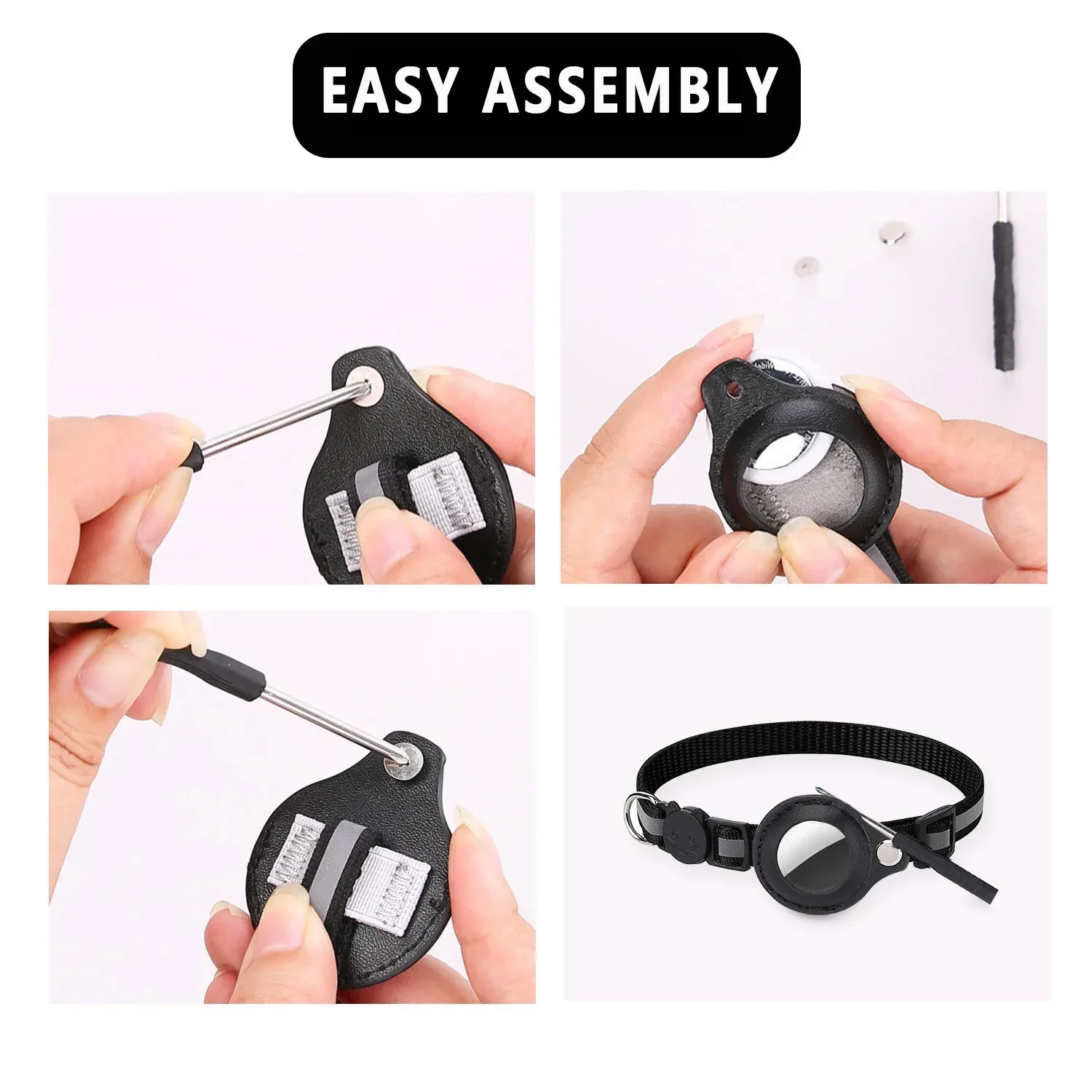 Collar impermeable en uso sobre un gato