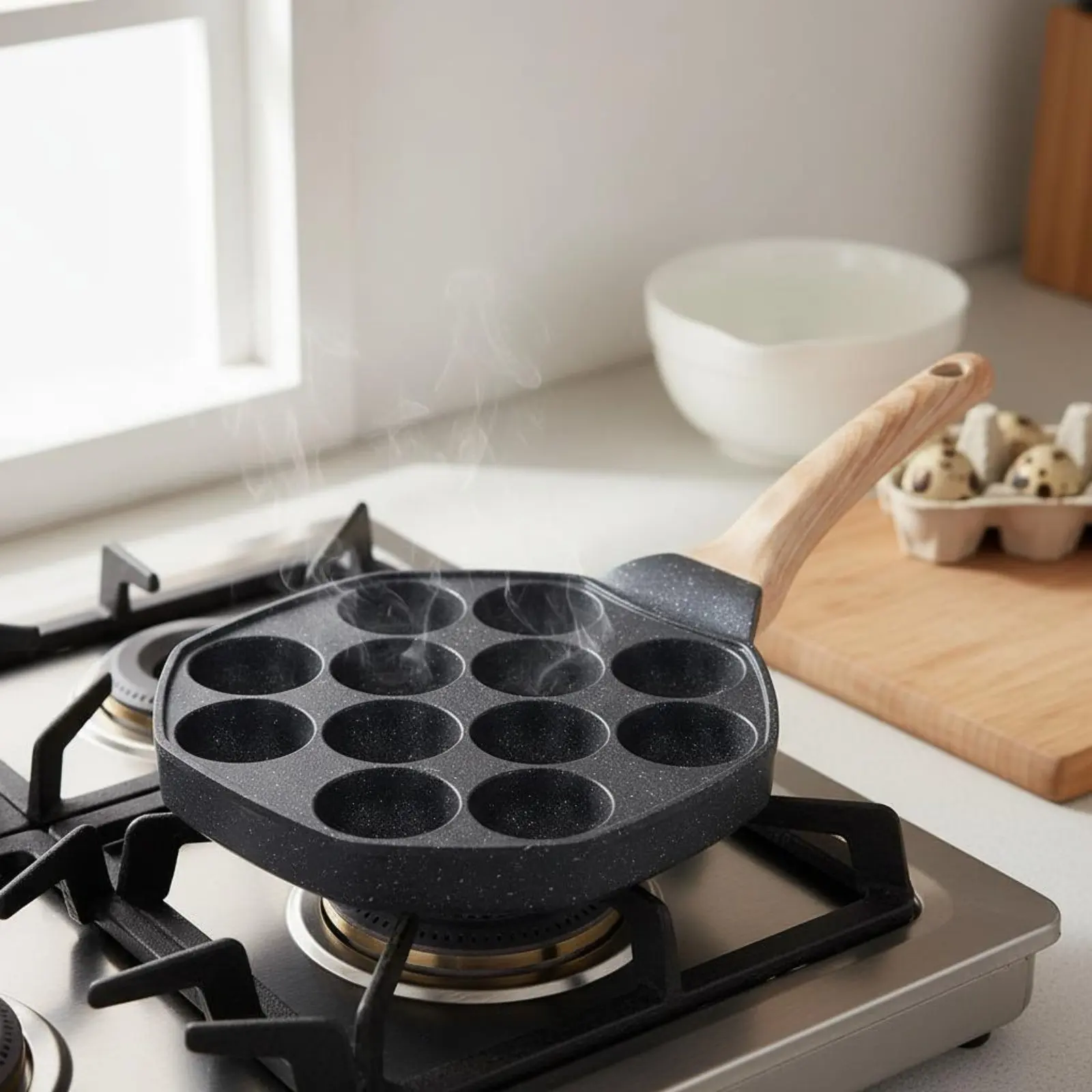 Sartén para huevos de codorniz fácil de limpiar y cocinar - imagen 3