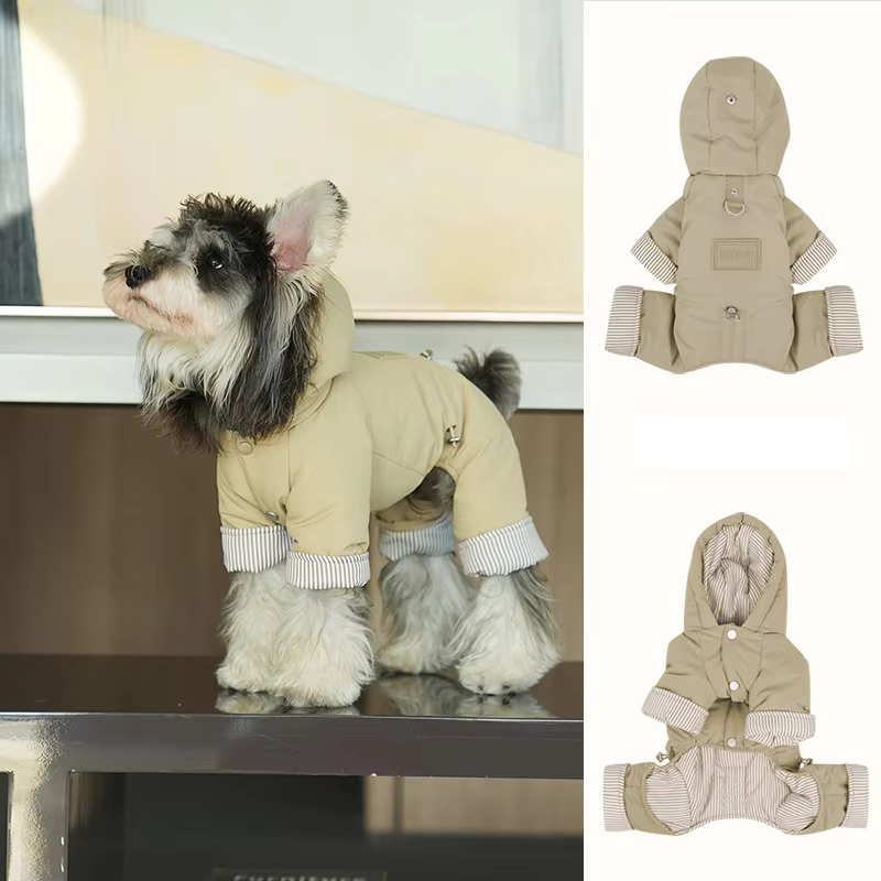 Mono Impermeable con Capucha para Perros Pequeños – Abrigo Invernal - imagen 2