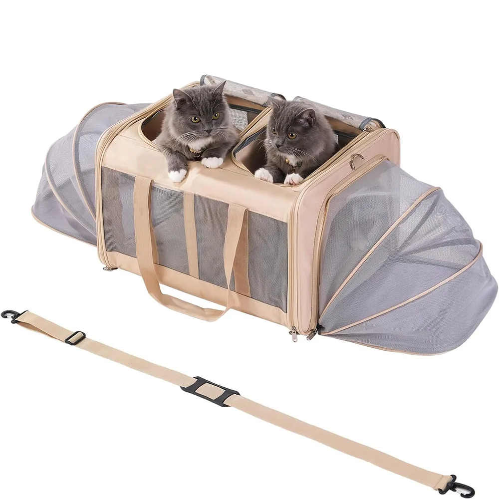 Bolsa de viaje para gatos expandible, transpirable y portátil - imagen 5