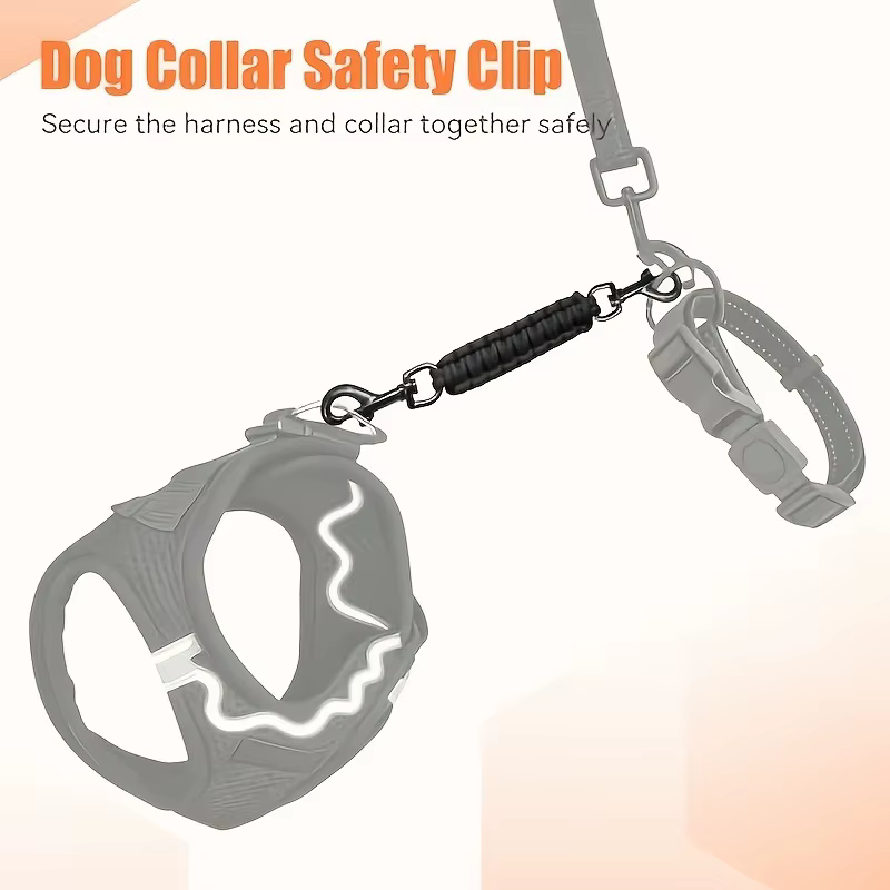 Correa corta para perro con doble gancho y conector collar/arnés - imagen 4
