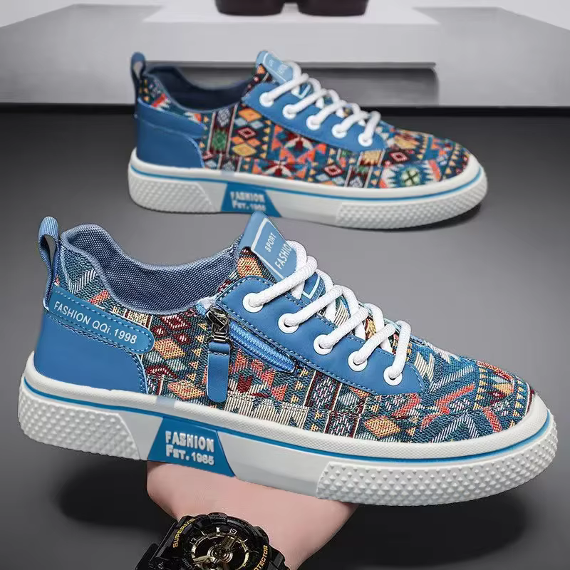 Zapatillas deportivas de malla para hombre con suela gruesa