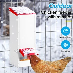 Comedero colgante acero inoxidable a prueba de lluvia para aves de corral