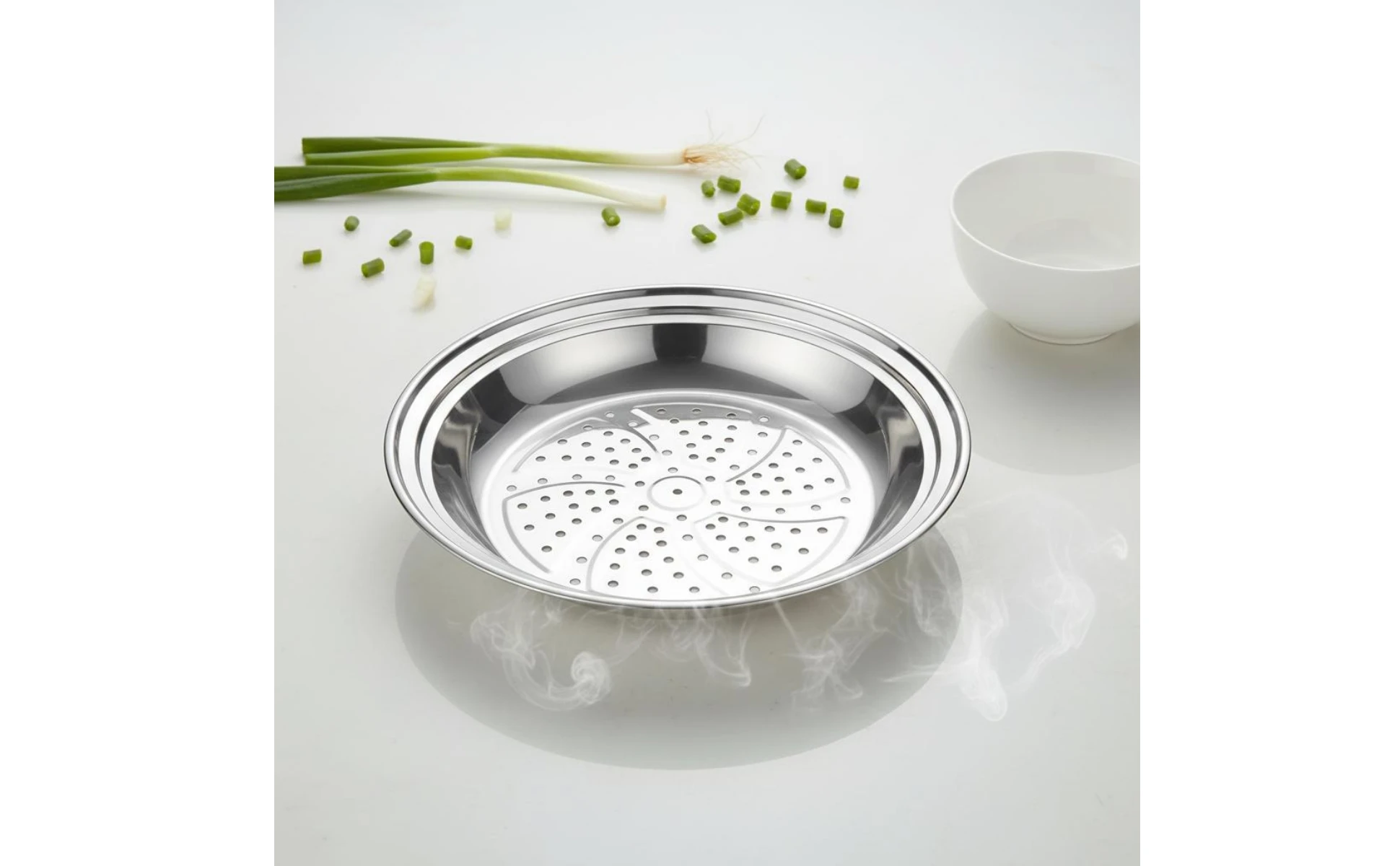 Cesta de vapor de acero inoxidable apilable