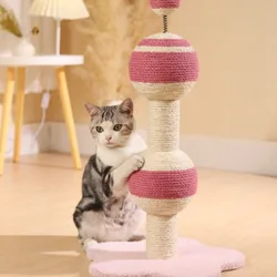 Rascador Torre Vertical de Sisal para Gatos con Bola Interactiva