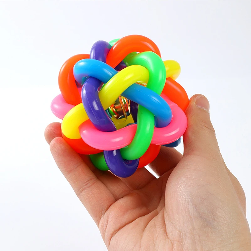 Set 3 Juguetes de Goma para Perros Cachorros – Pelotas Resistentes con Campana - imagen 2