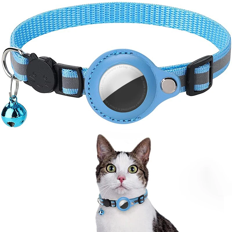 Collar protector para AirTag en gato