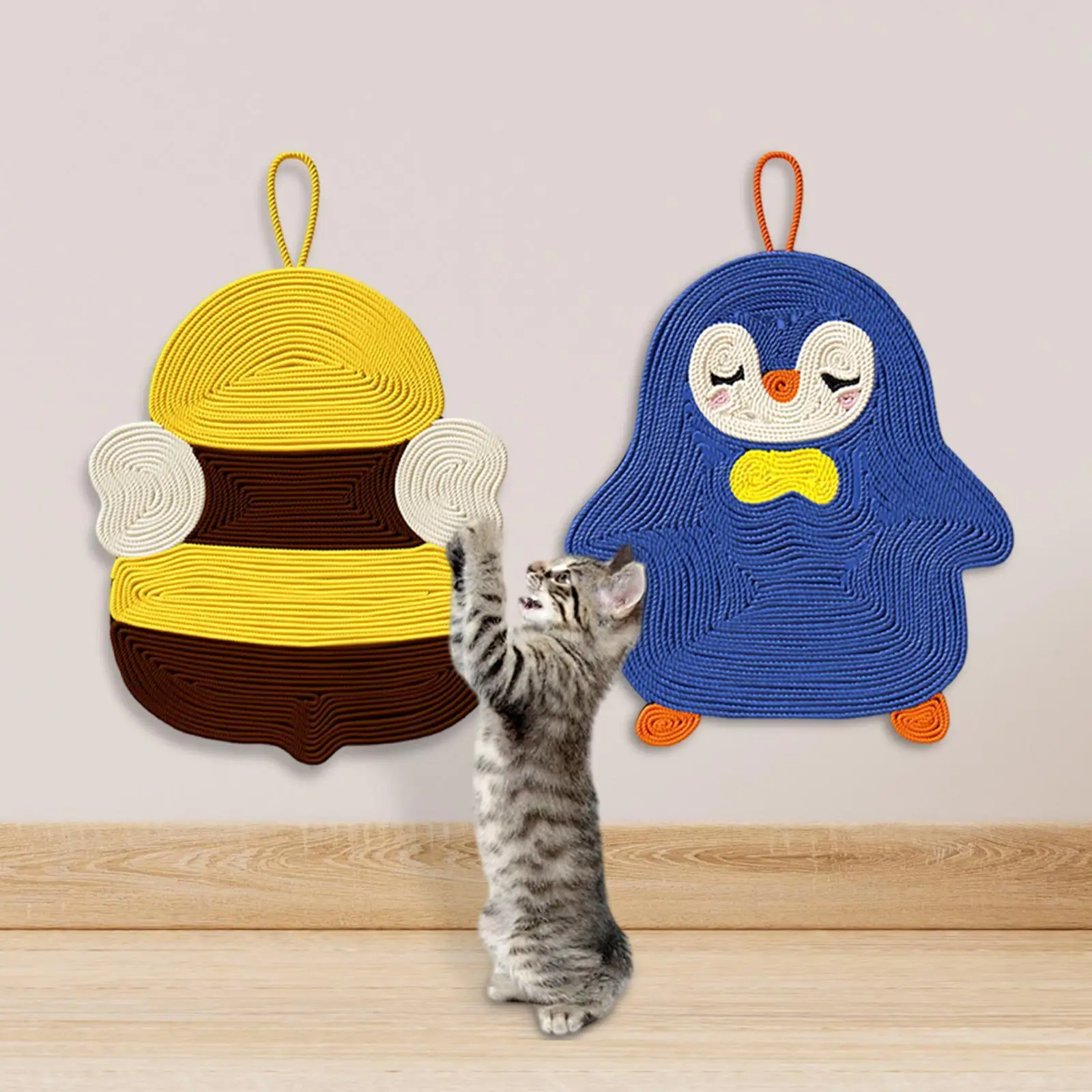 Rascador para gatos colgante con diseño de abeja