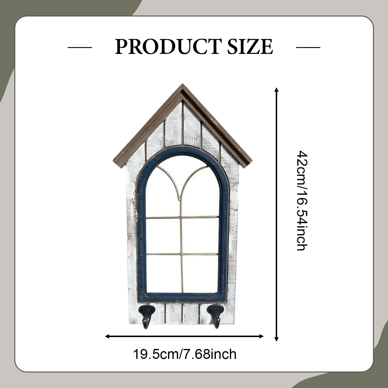 Decoración vintage tipo panel de ventana falsa