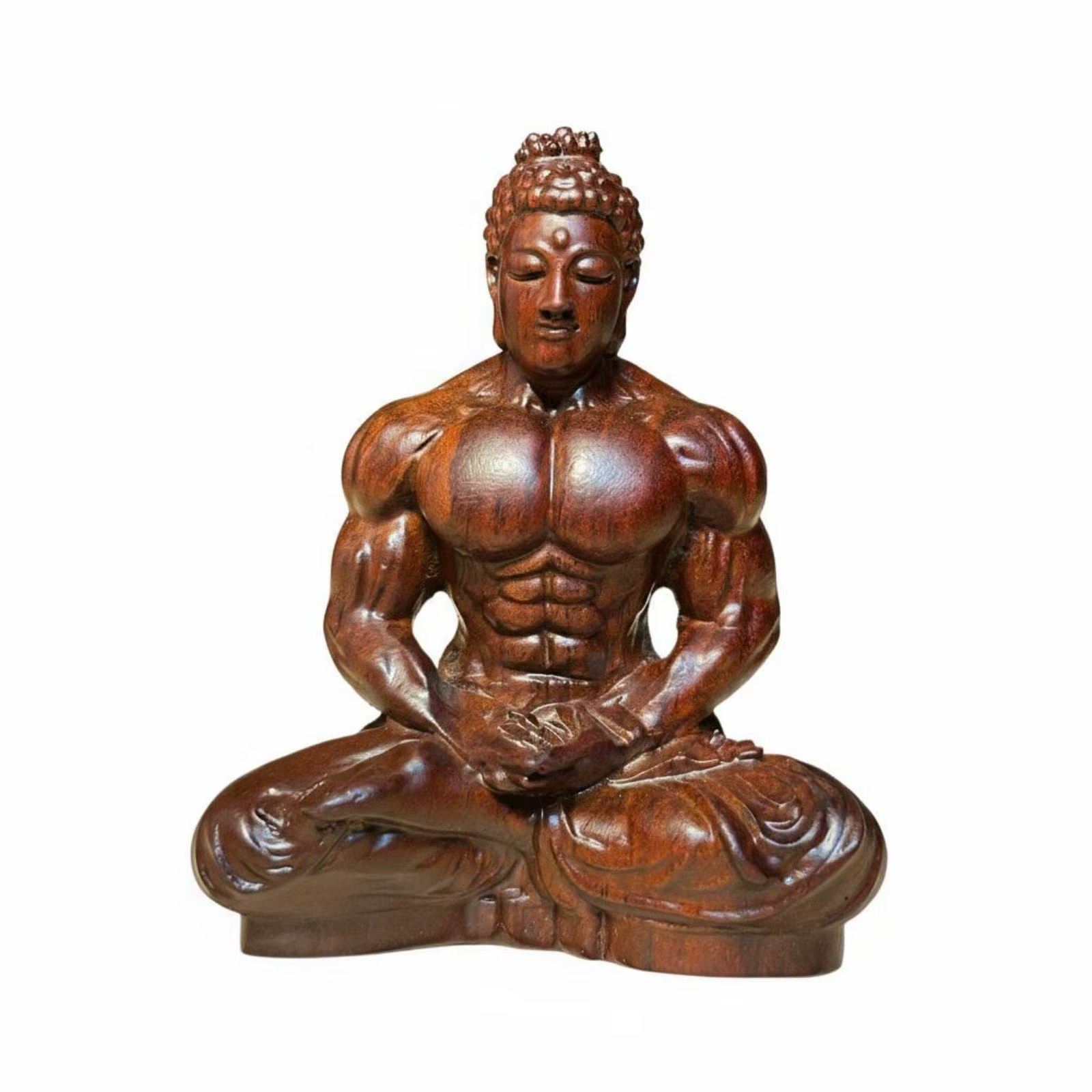 Estatua de Buda en Madera de Ébano – Decoración del Hogar y Oficina - imagen 3