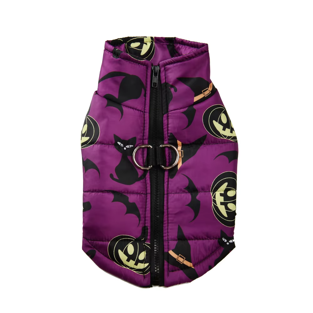 Ropa de fiesta para perros con estampado de calabaza