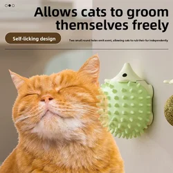 Juguete para gatos erizo rascador con hierba gatera para morder y lamer