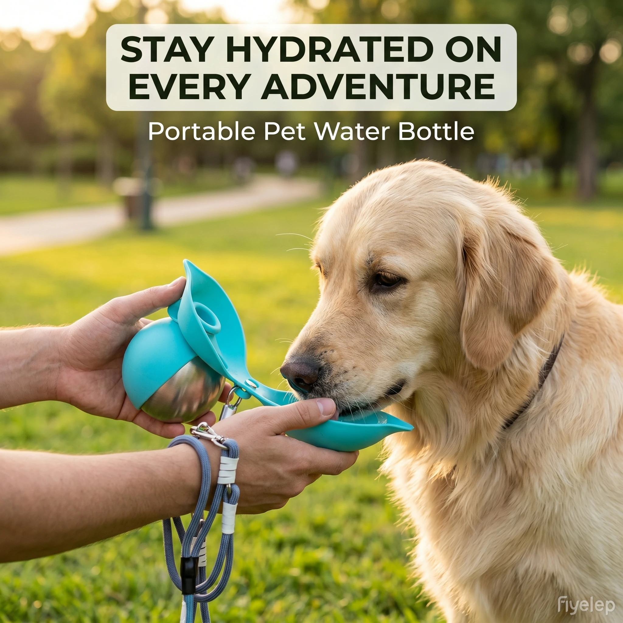 Botella de agua portátil para perros pequeños sin fugas, acero inox - imagen 4