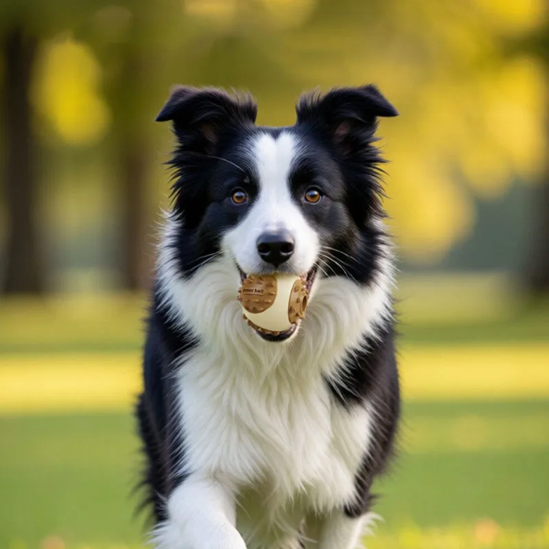 Pelota juguete resistente para perros con dispensador de comida - imagen 3