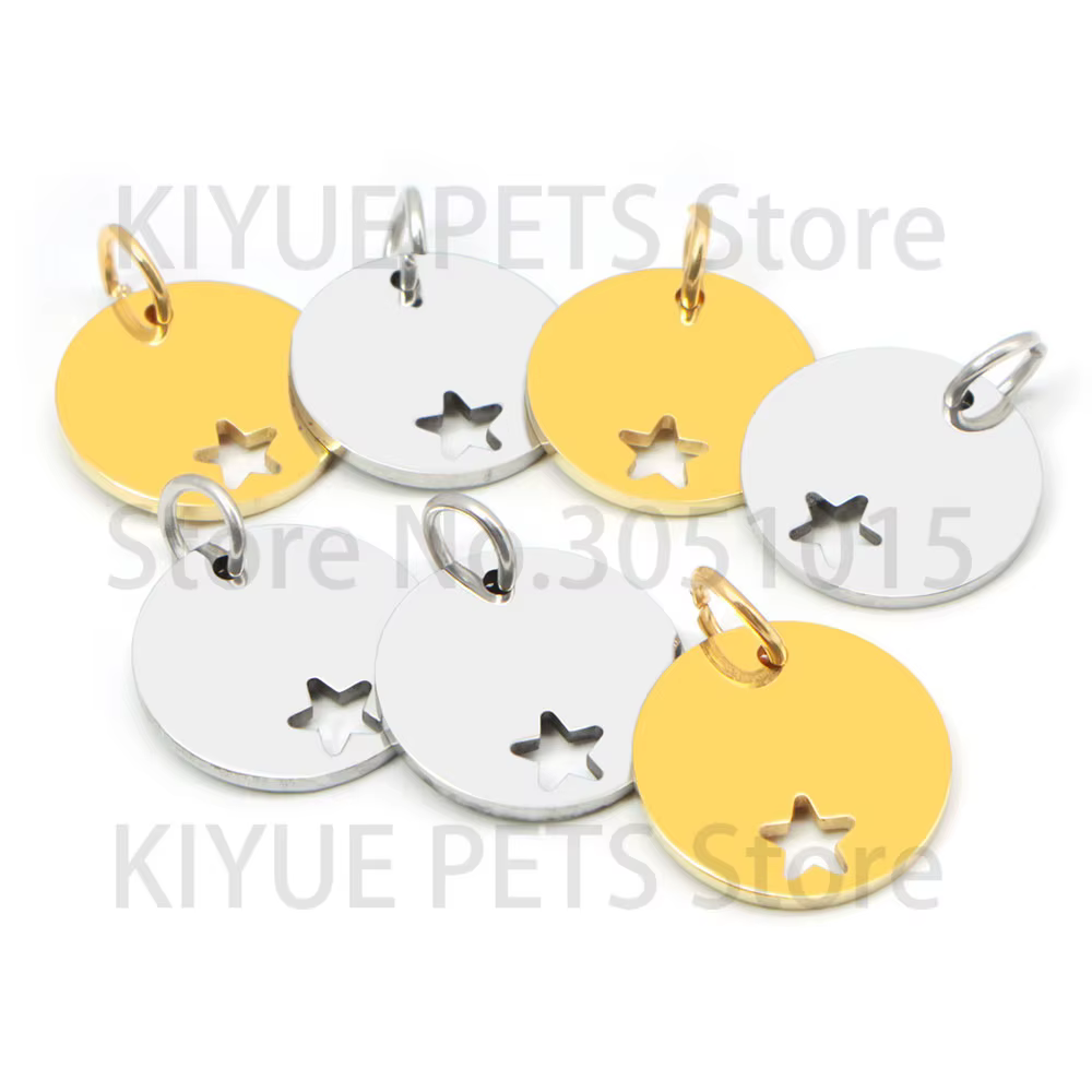 Etiquetas Acero Inoxidable para Collares de Gatos y Perros – Personalizables - imagen 2