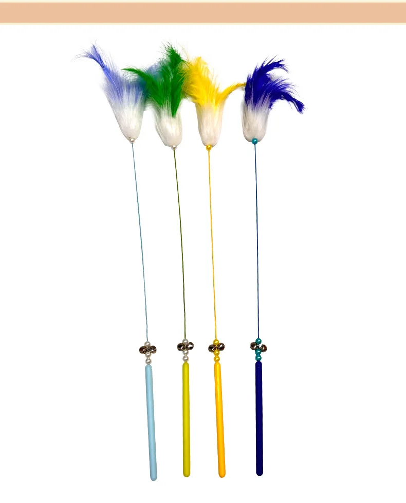 Juguete para gatos con plumas