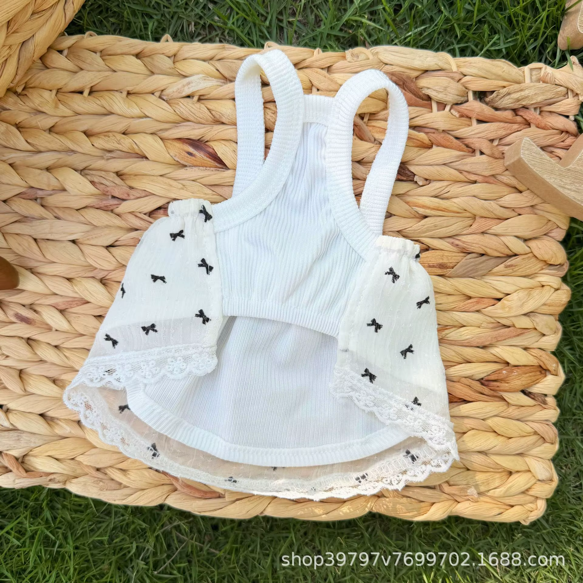 Vestido verano malla con lazo para perros pequeños - imagen 5