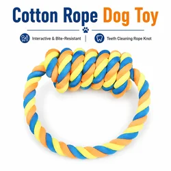 Cuerda dental de algodón para perros medianos/grandes – Morder y tirar