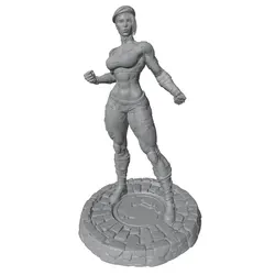 Figura de resina gris impresa en 3D DIY, sin montar ni pintar