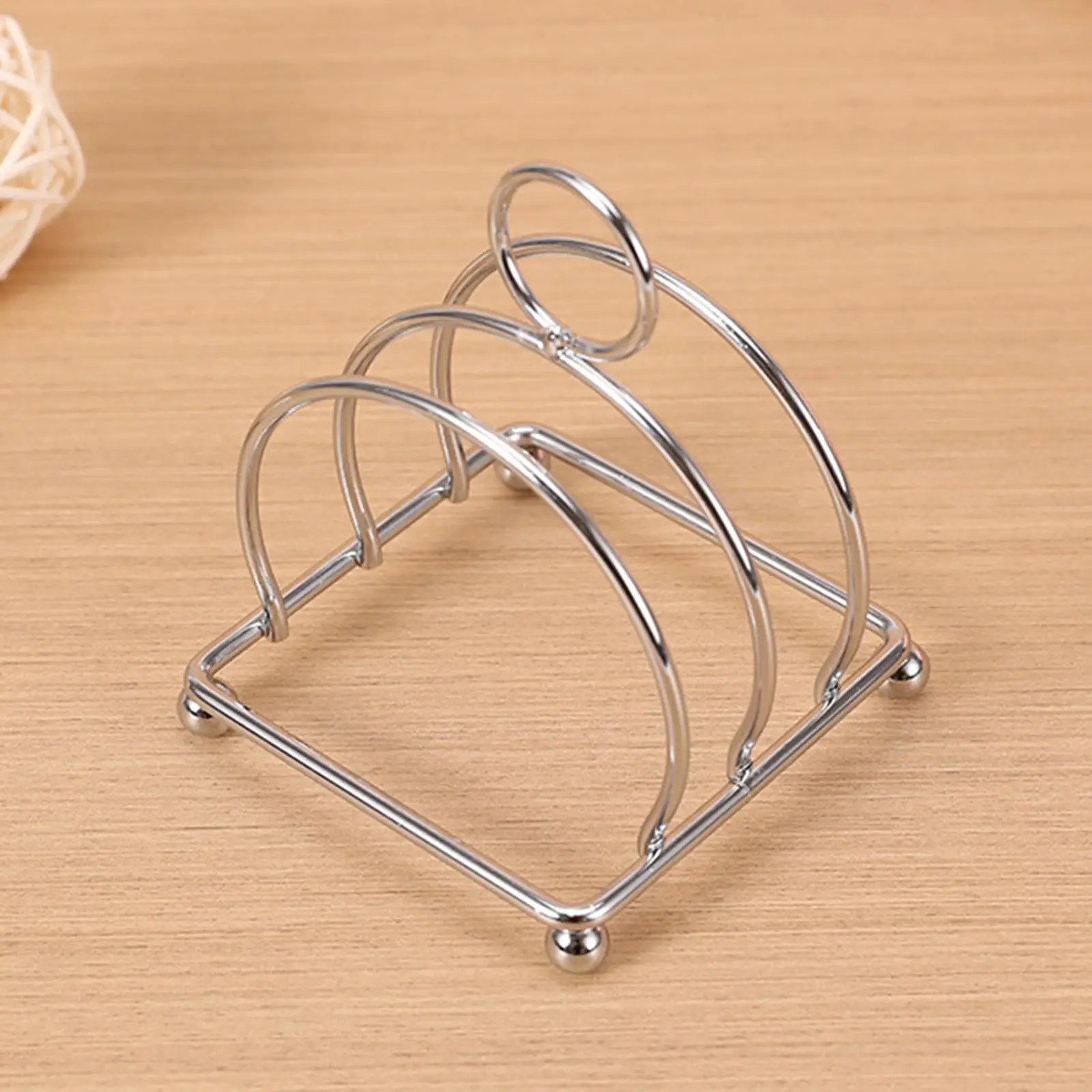 Estante para tostadas con asa en acero inoxidable con 3 compartimentos
