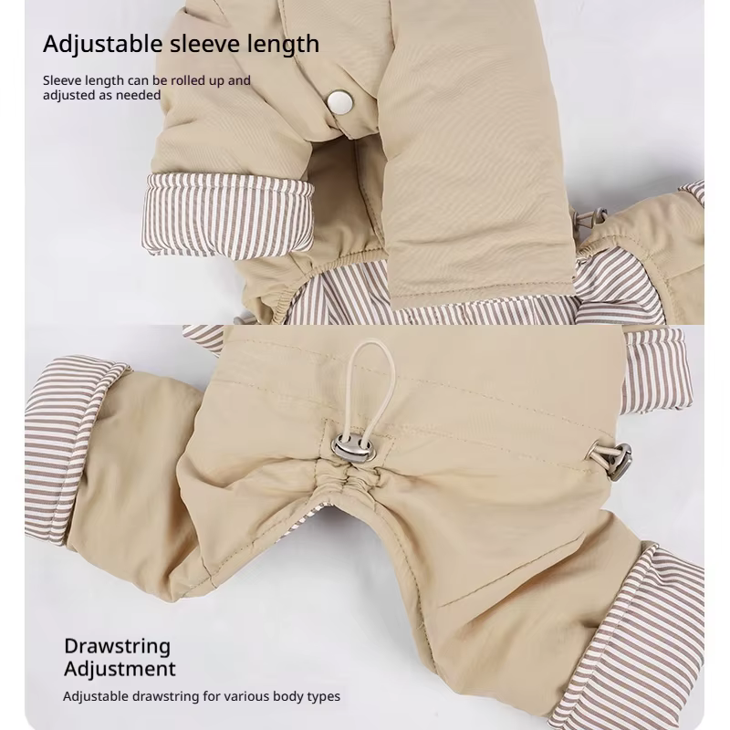 Mono Impermeable con Capucha para Perros Pequeños – Abrigo Invernal - imagen 3