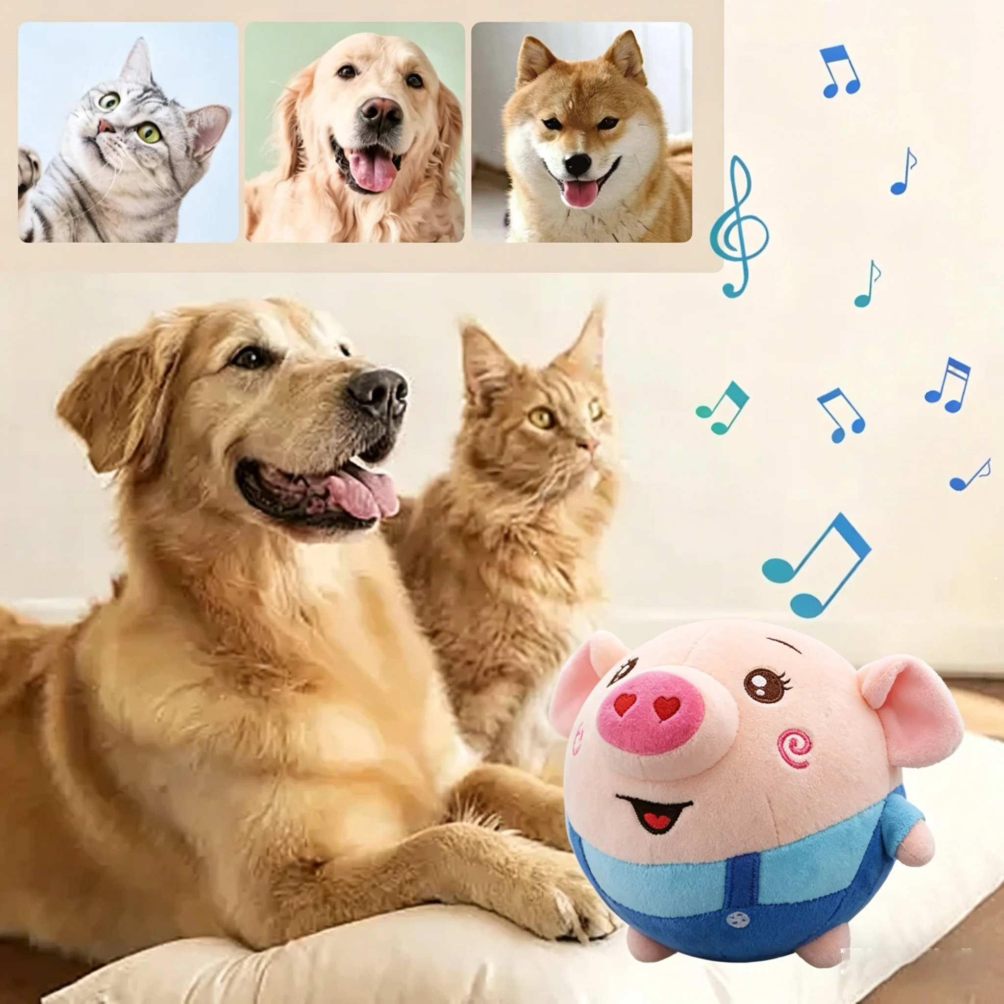 Mascota jugando con el juguete en interior