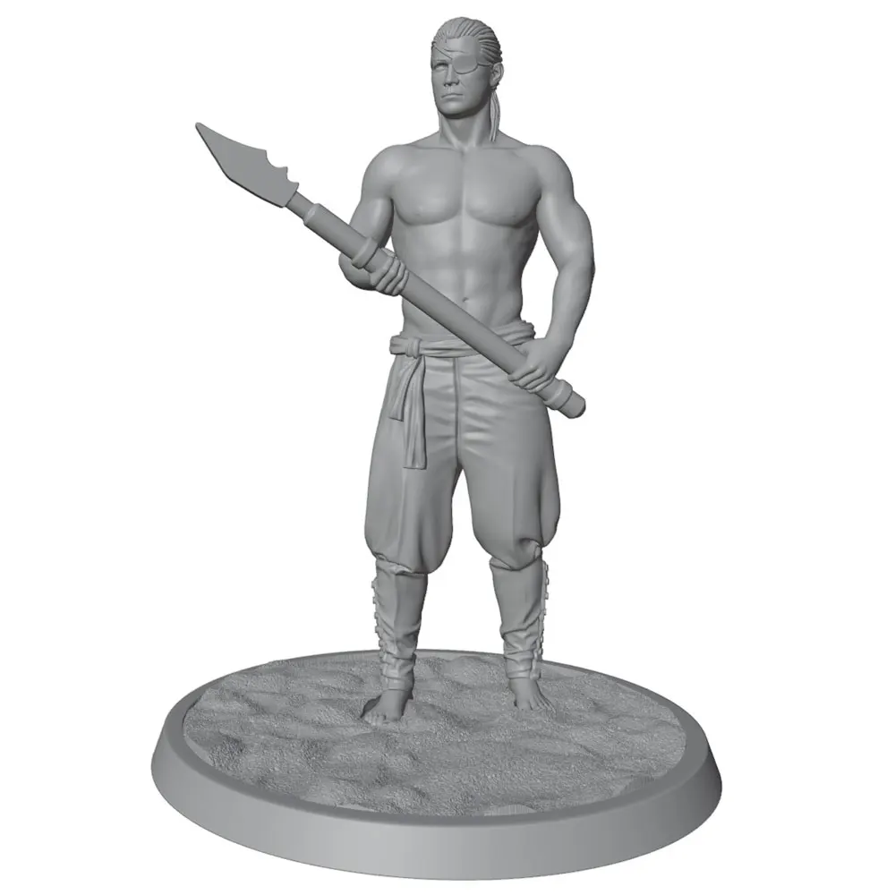 Figura de resina de marinero pirata sin pintar - vista frontal
