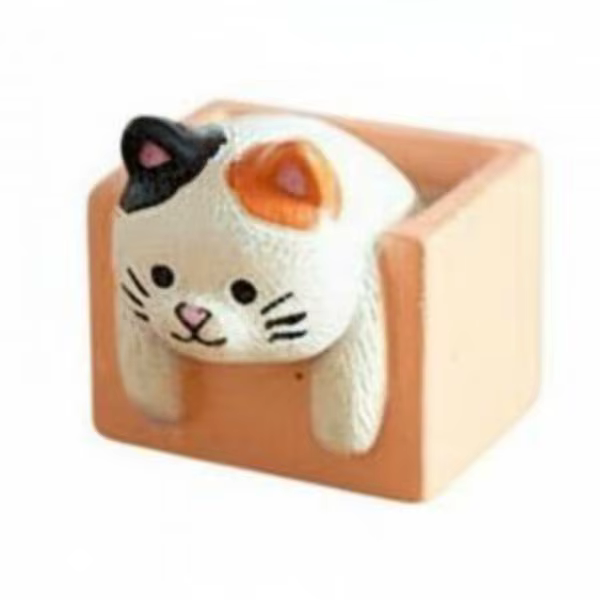 Figura decorativa de gato en resina para estantería y mesa - imagen 4