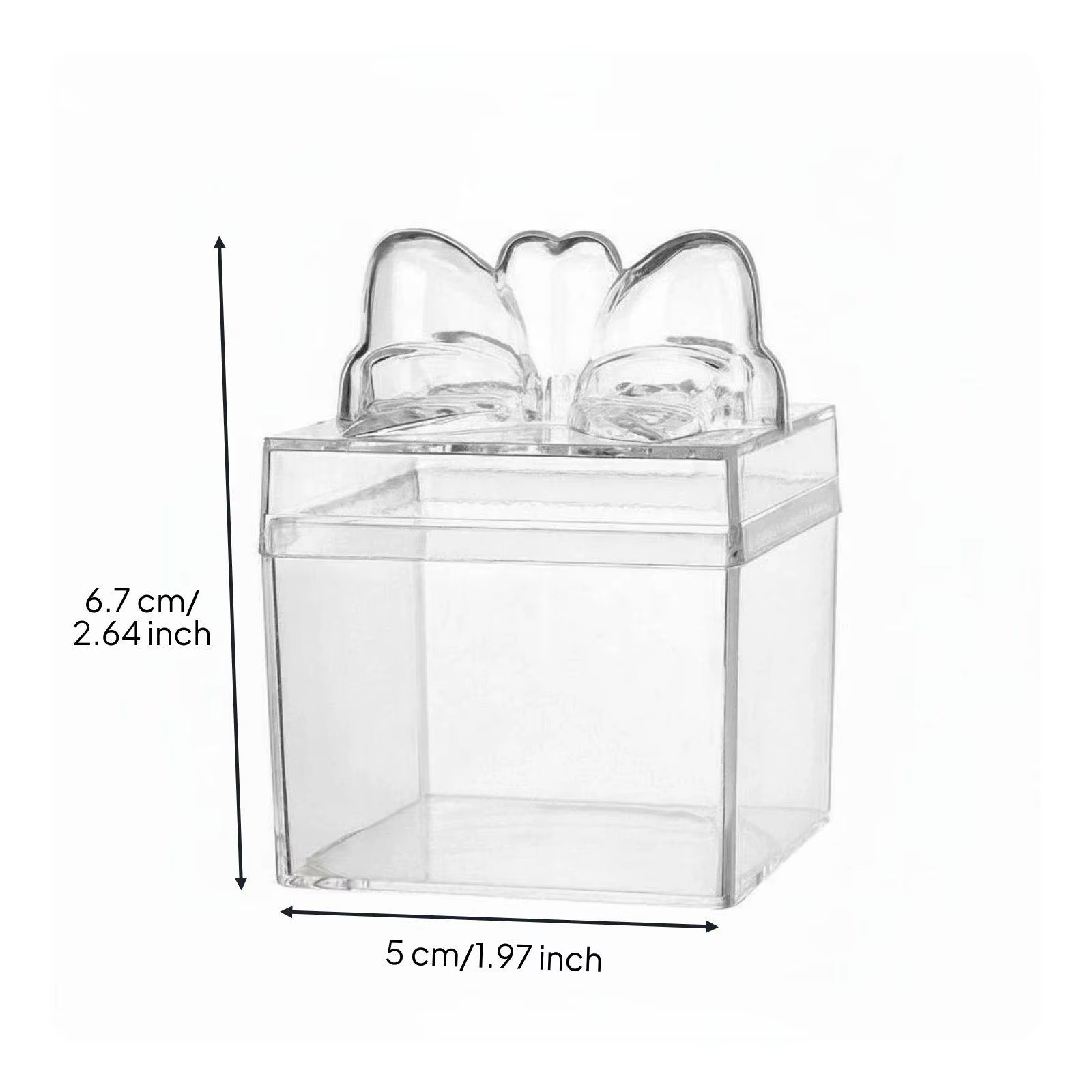 Caja transparente para dulces con forma de lazo para celebraciones - imagen 4