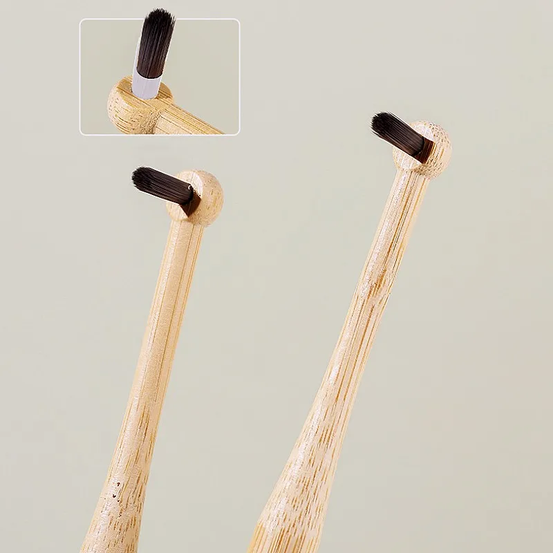 Cepillo de dientes para perros cabezal mini, bambú y cerdas suaves - imagen 3