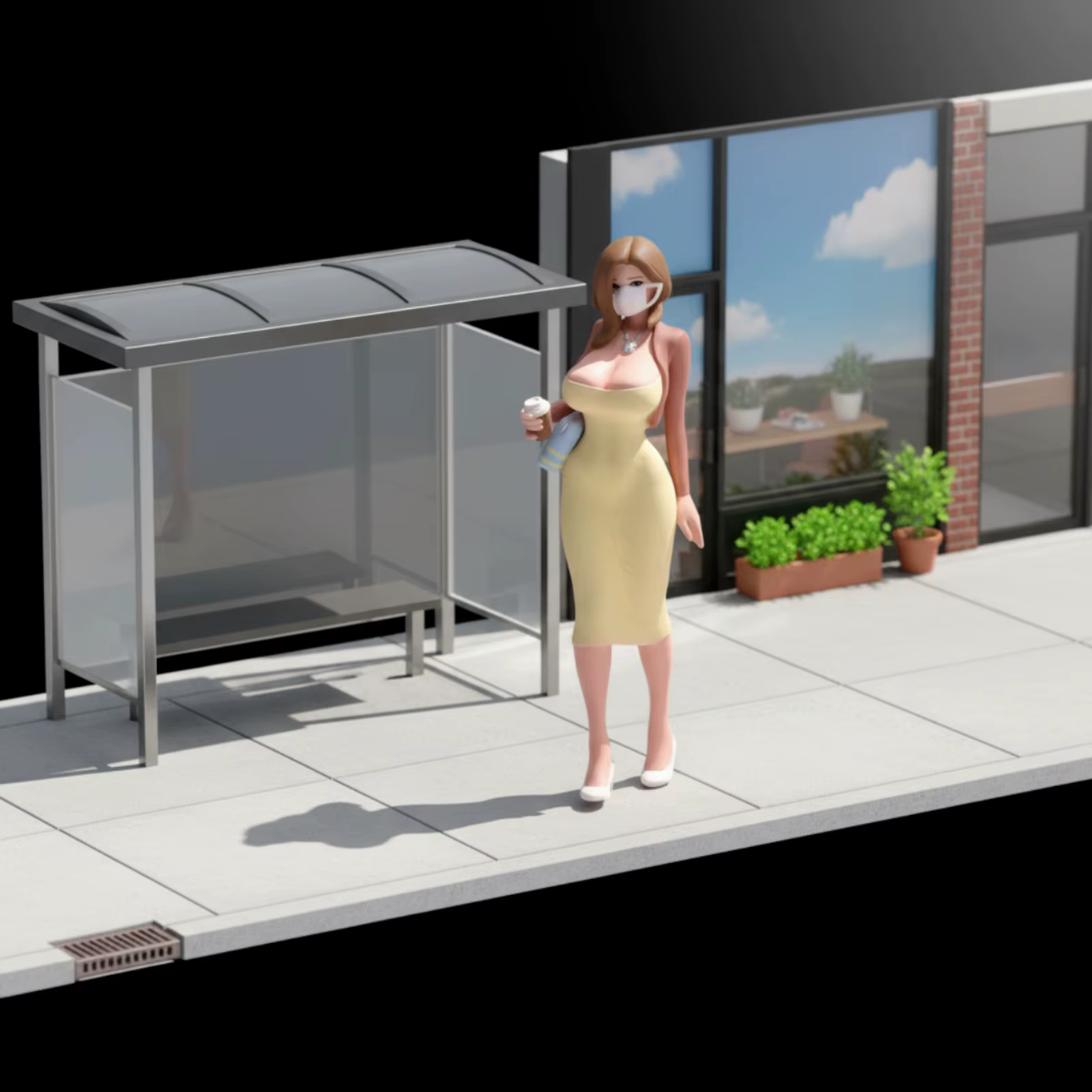 Figura Miniatura Mujer Realista con Vestido para Diorama - imagen 4