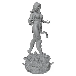 Figura DIY impresa 3D de personaje anime, modelo gris, sin montar