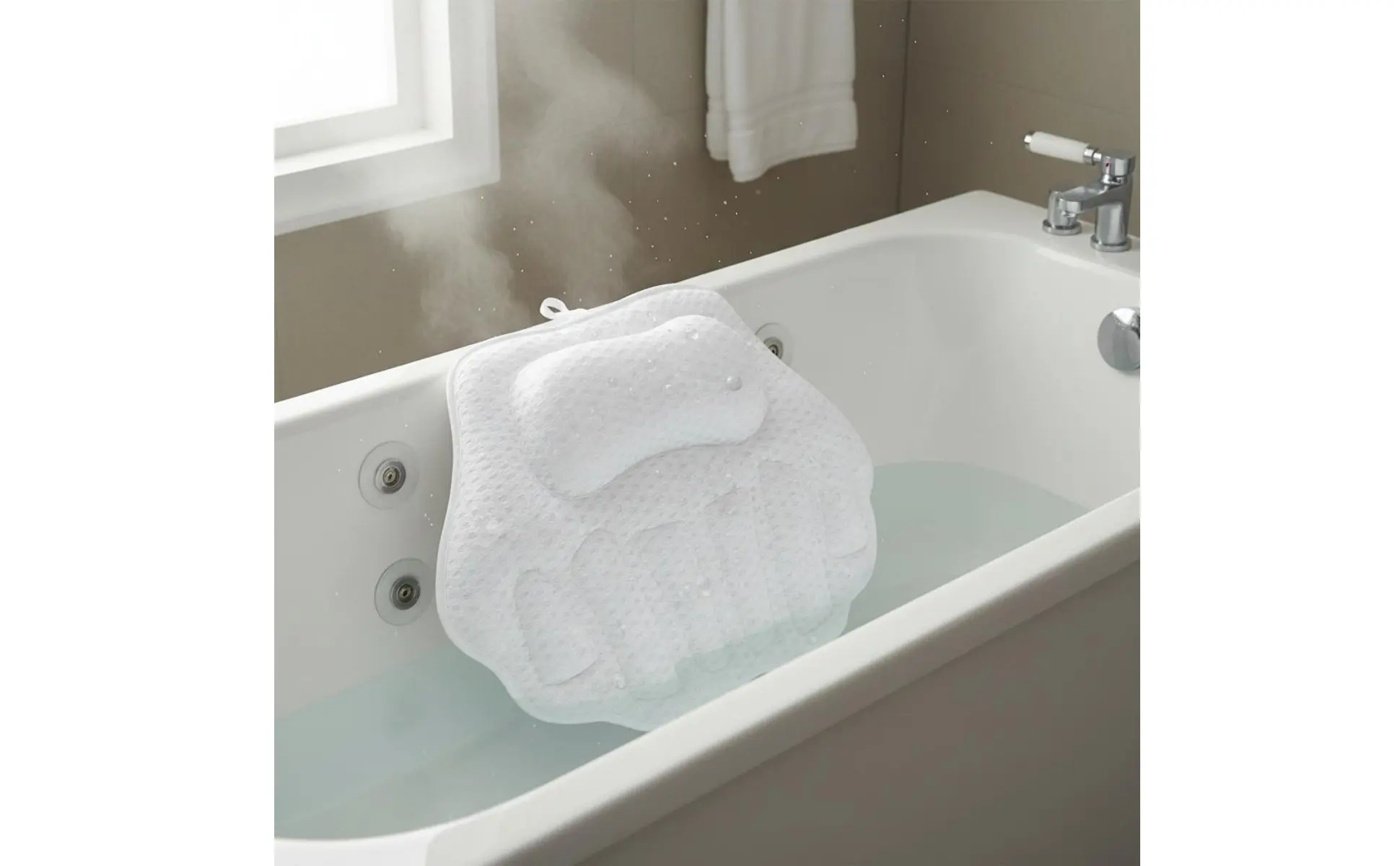 Reposacabezas ergonómico para bañera