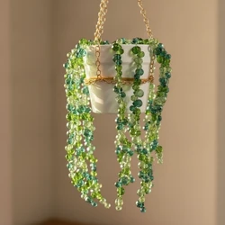 Maceta Colgante Boho con Cuentas – Macetero Ornamental para Plantas