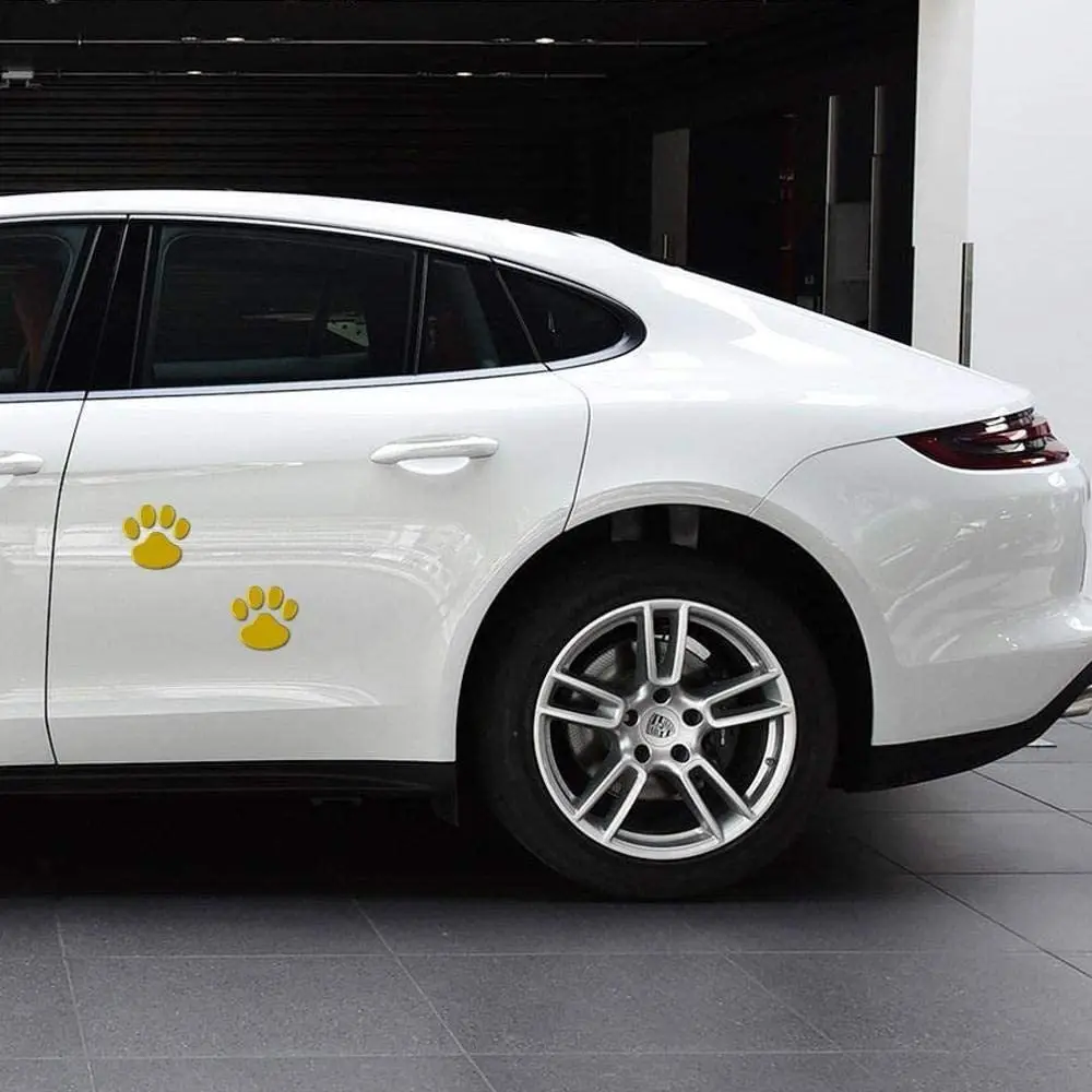 Pegatinas 3D huellas de pata para coche