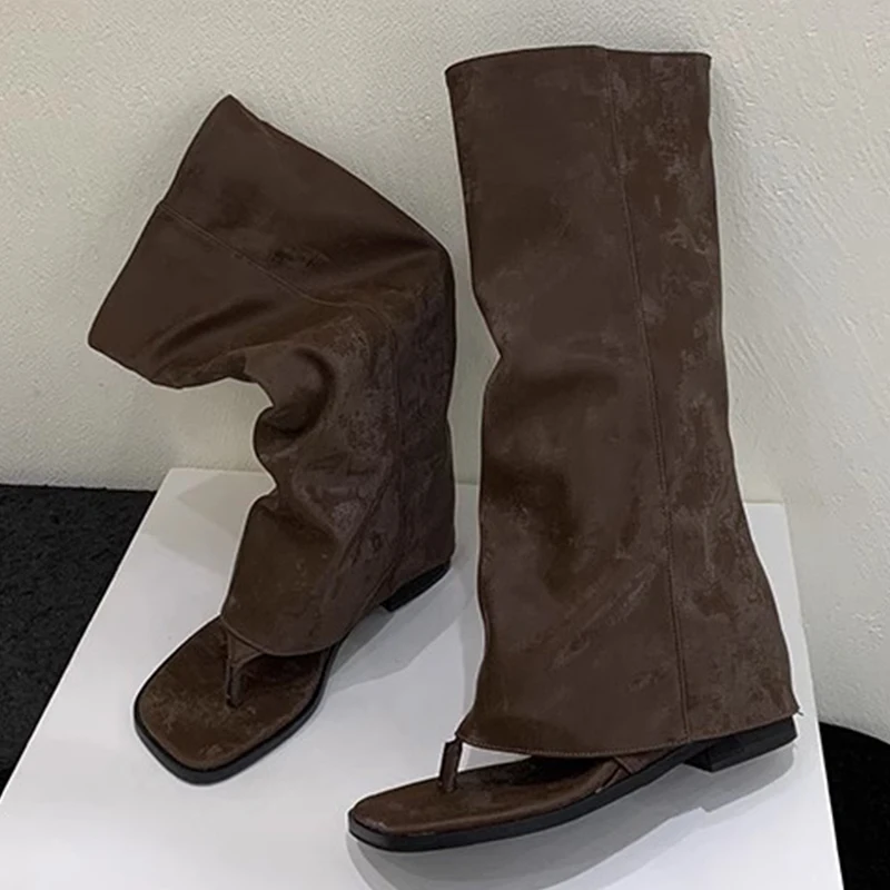 Botas de mujer con tacón grueso y forro de terciopelo - imagen 4