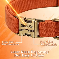Collar personalizado para perro ajustable con identificación