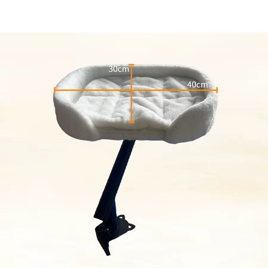 Cama para gato de escritorio con soporte giratorio 360° y cojín - imagen 5