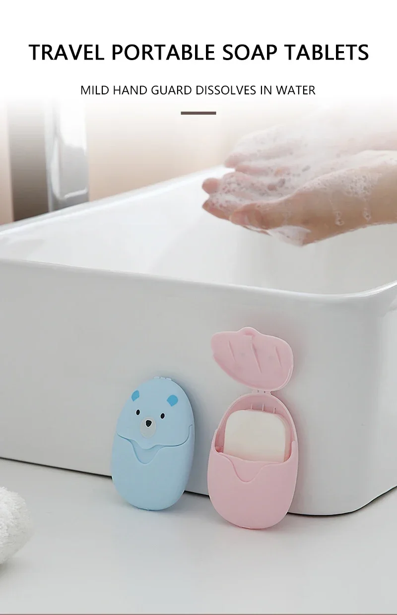 Set de hojas de jabón portátil
