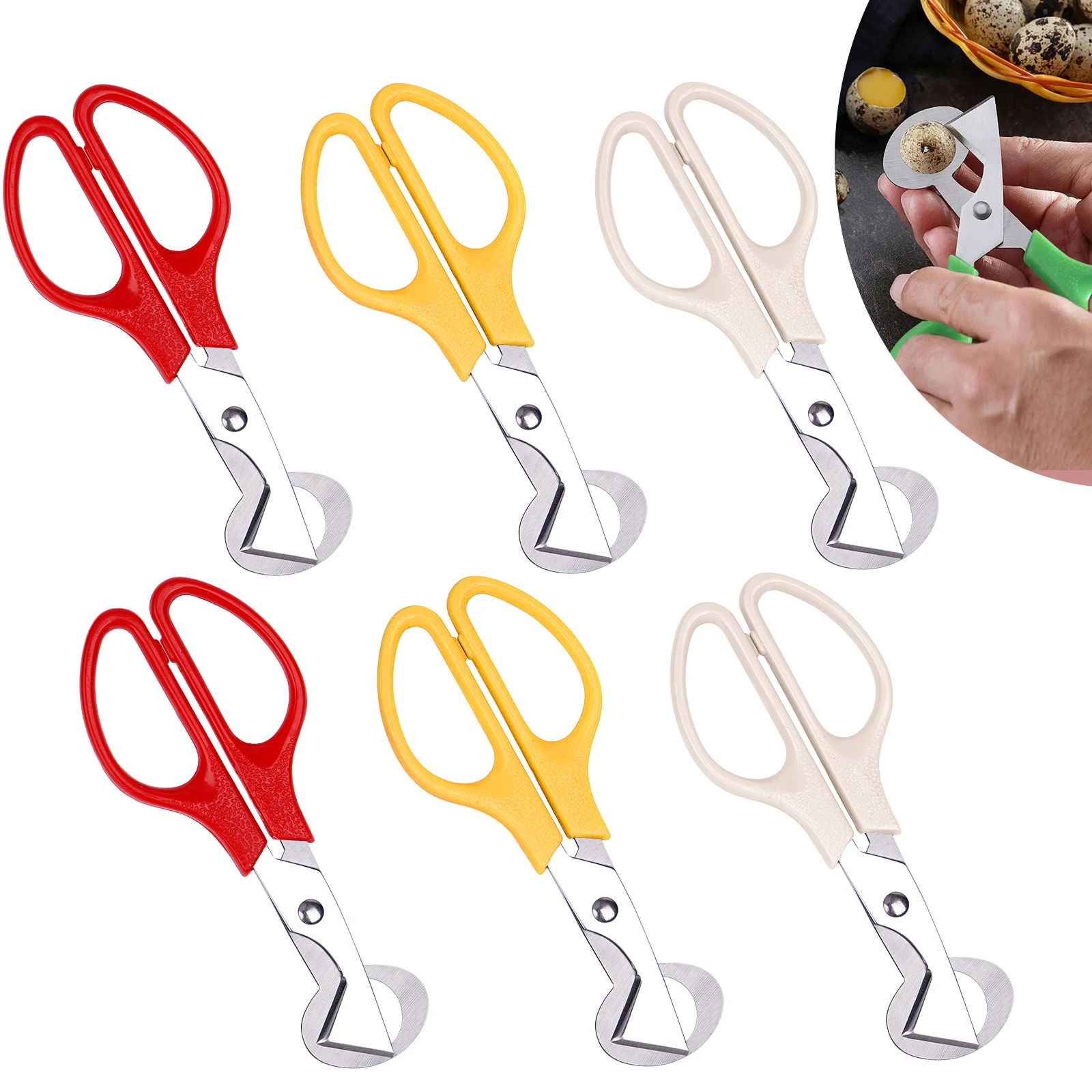 Tijeras para cáscaras de huevos de codorniz de acero inoxidable - imagen 4