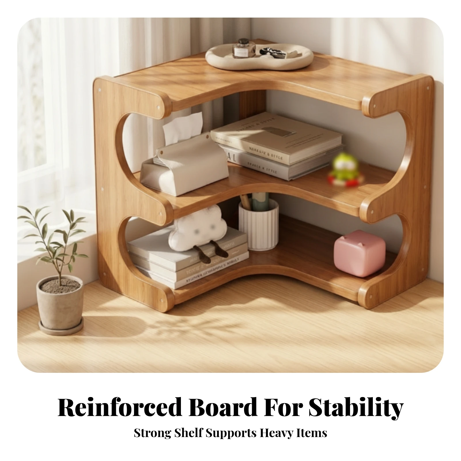 Estante de pared para gatos 2 niveles madera – Repisa esquina trepador - imagen 4