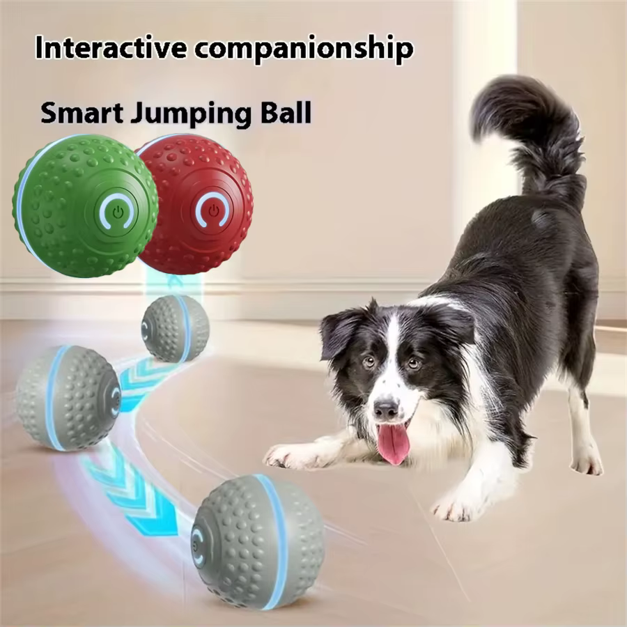 Pelota interactiva automática para perros y gatos, recargable por USB - imagen 4