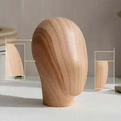 Cabeza maniquí imitación madera para exhibir sombreros – Soporte resistente