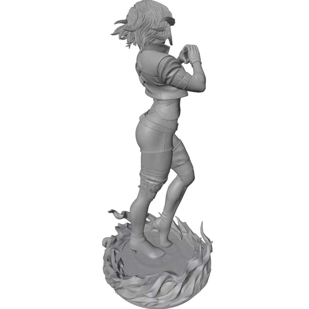 Figura de resina impresa en 3D DIY gris, sin montar ni pintar - imagen 3