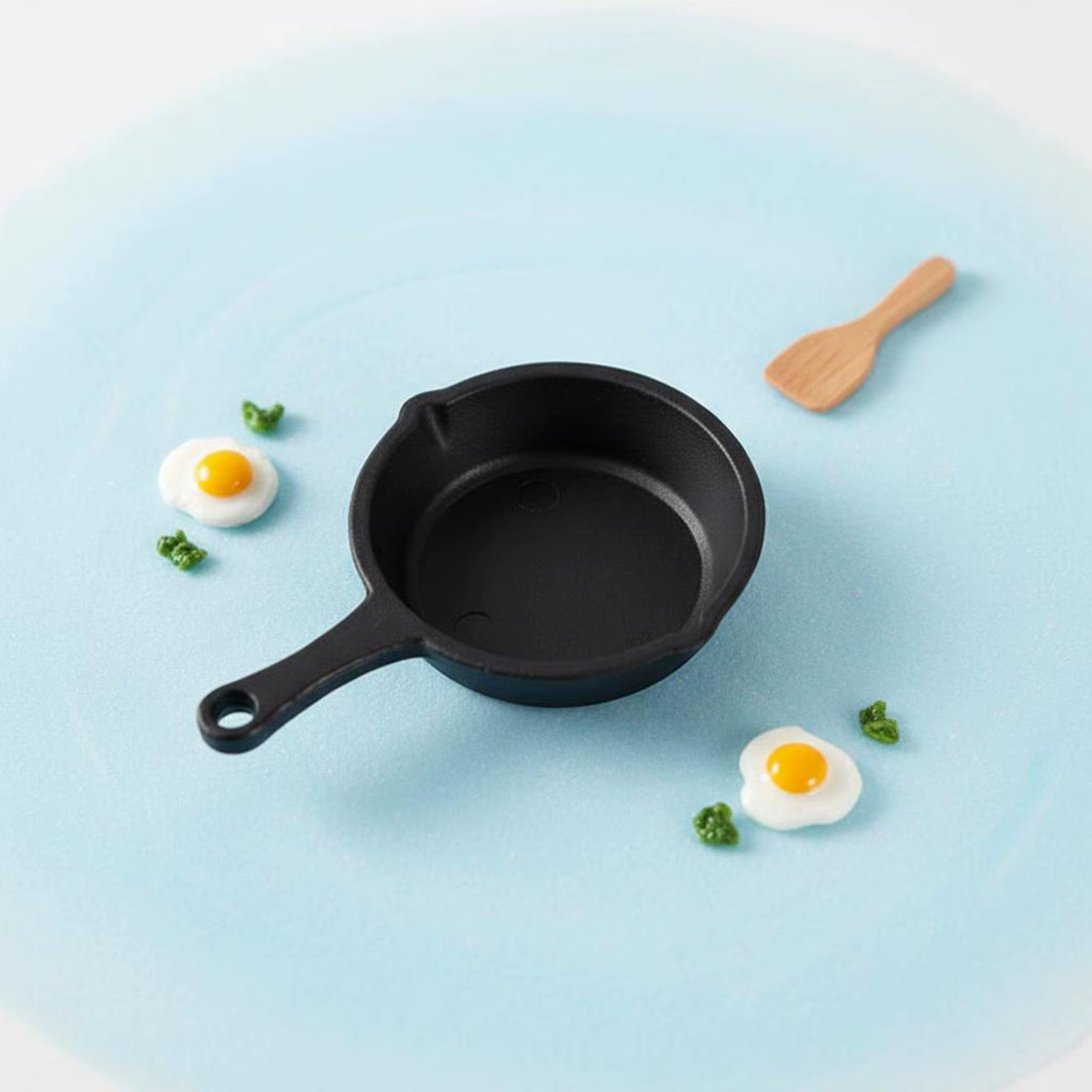 Mini sartén juguete para gatos y perros – Cocina en miniatura decorativa