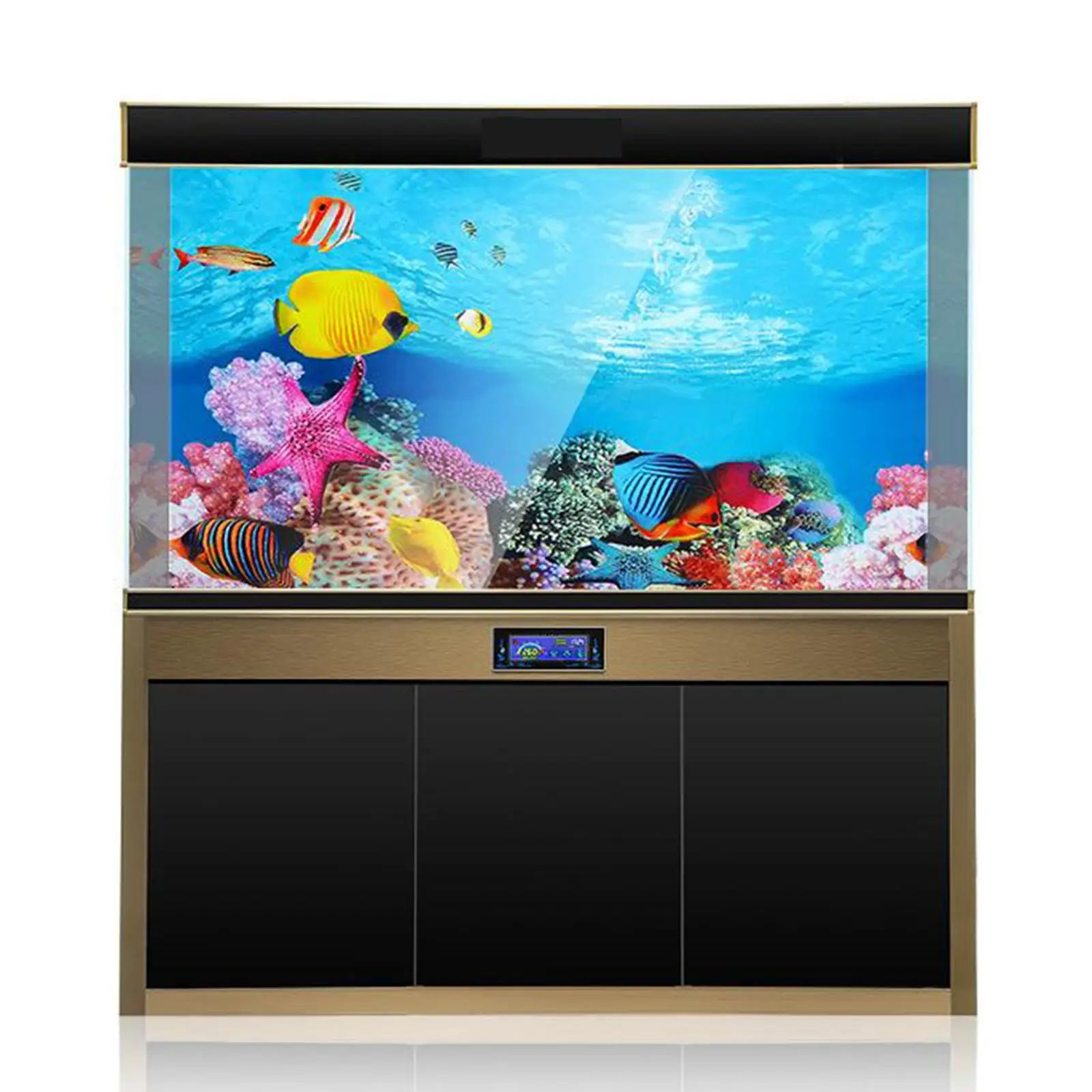 Fondo decorativo para acuario en PVC – Paisaje pintado 30x52 cm - imagen 3